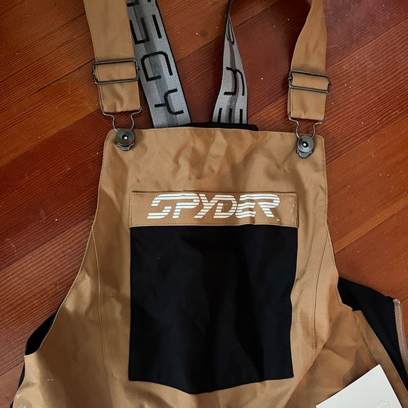 Spyder women’s terrain bib Khaki Overalls - Picture 11 of 12